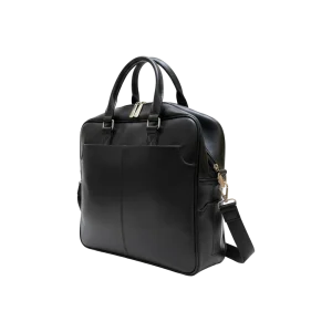 sleek_black_leather_quality_business_laptopbag_sideview